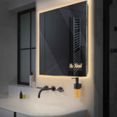 Espejo LED Cuadrado | Control por interruptor de pared | Luz blanca cálida - Reyze Seria Motivated Model 6